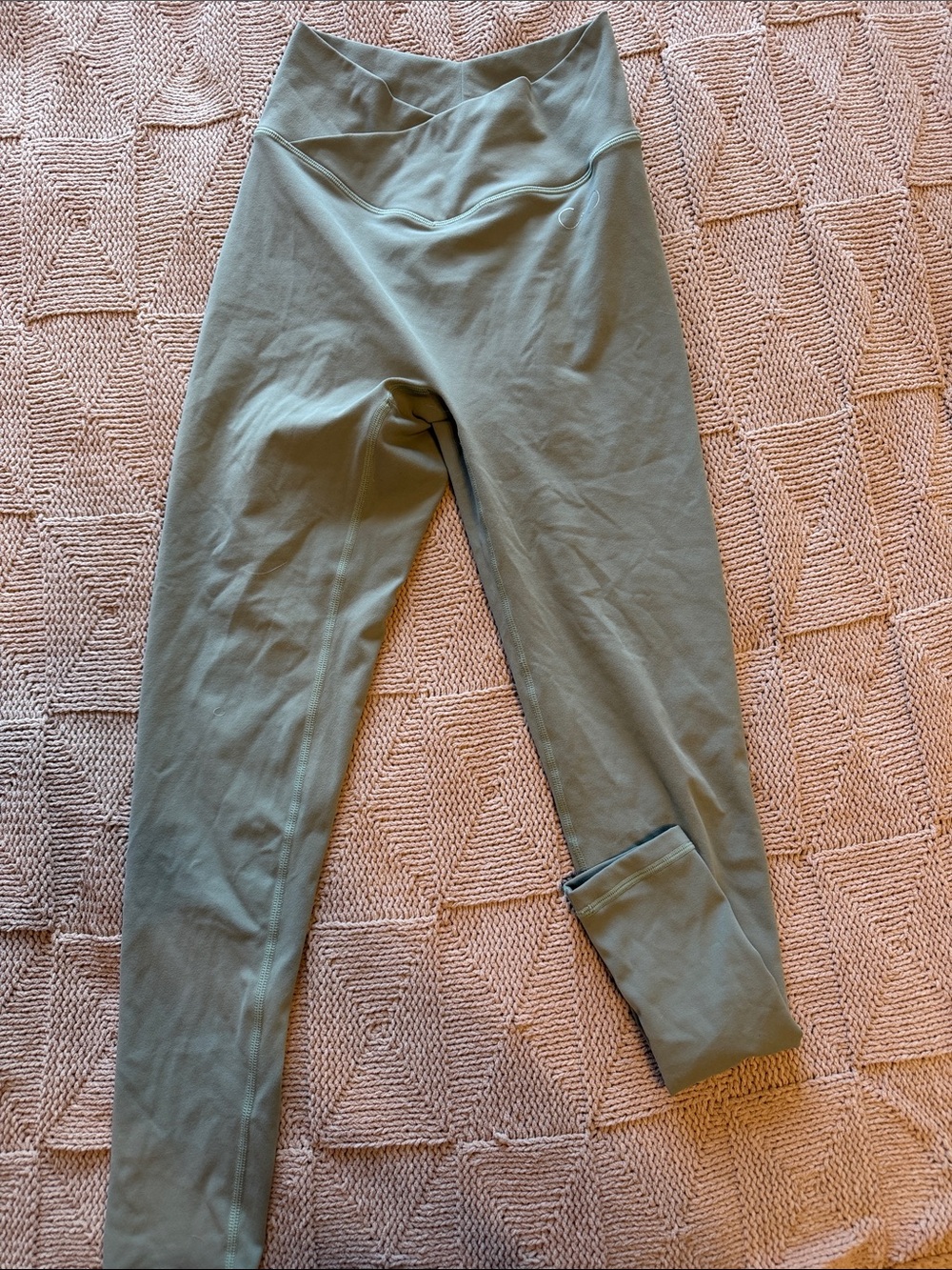 Kids High-Waist Sage Green Leggings